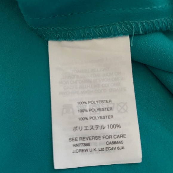 J.Crew V-Neck Top in Teal - Picture 6 of 7